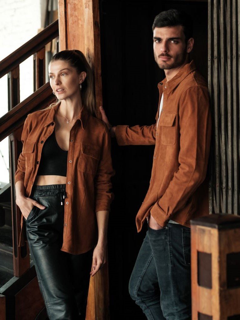 Camisa Gamuza Ciprés Camel Unisex - Bor spa