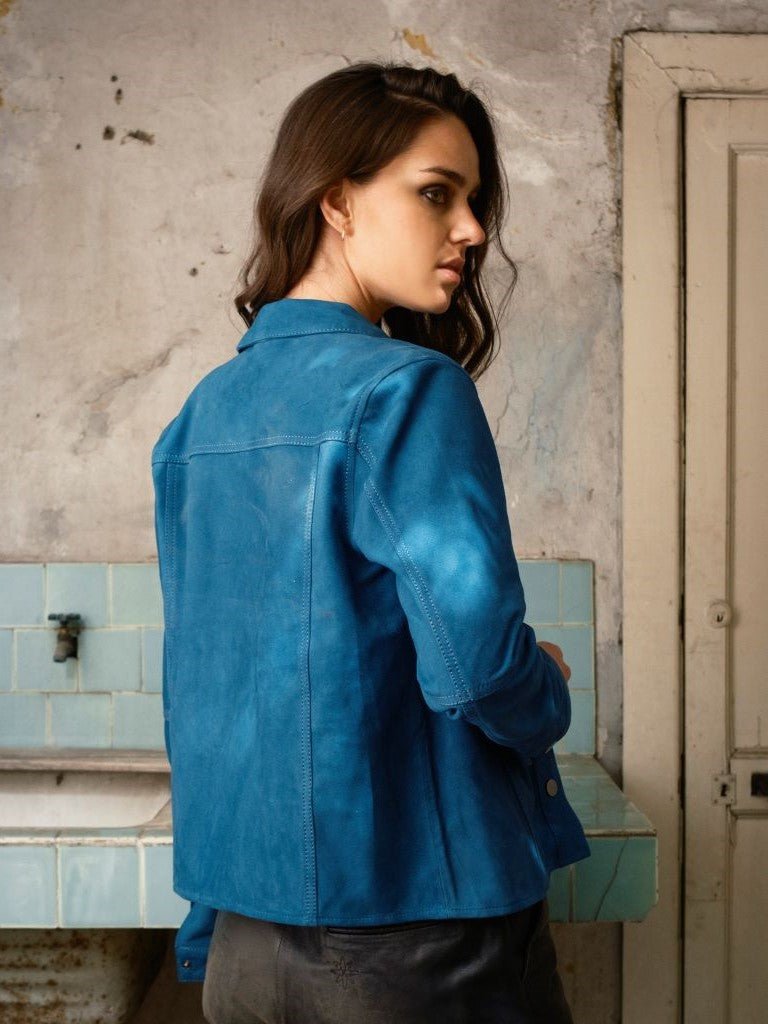 Camisa Gamuza Moss Azul - Bor spa
