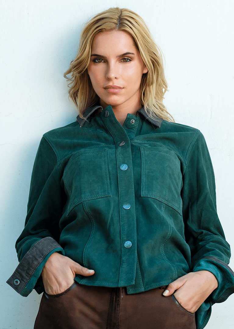 Camisa Gamuza Moss Bicolor Verde - Bor spa