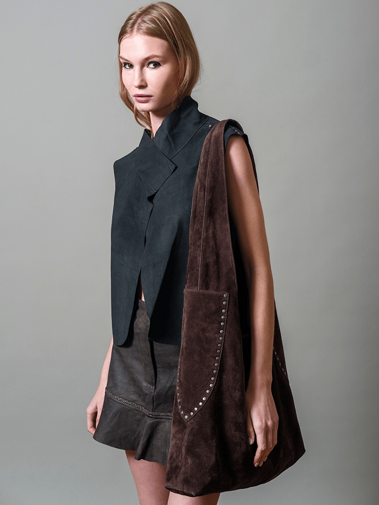 Cartera Cuero Tote Bag Chocolate - Bor spa