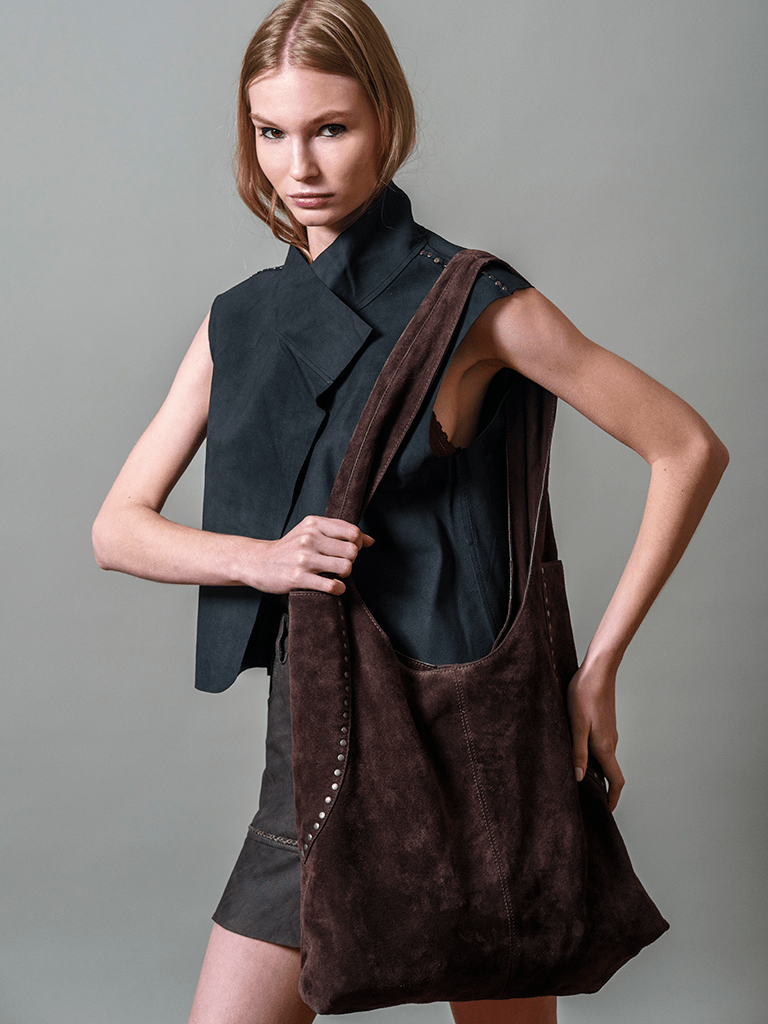 Cartera Cuero Tote Bag Chocolate - Bor spa