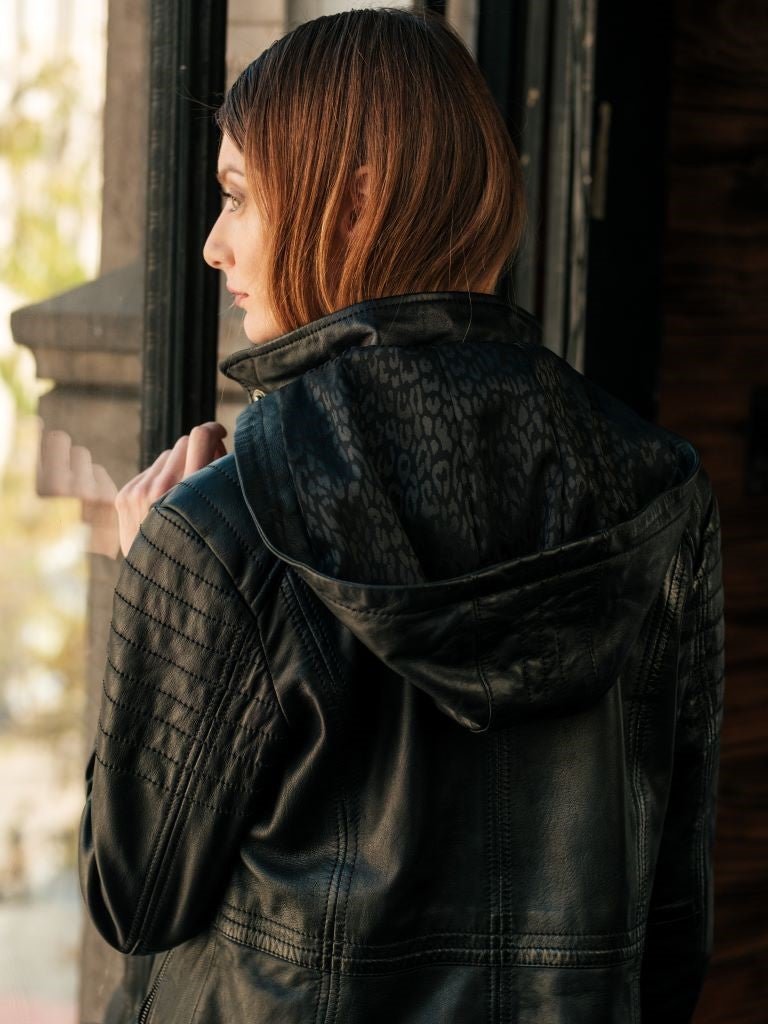 Chaqueta de Cuero Acacia Color Café - Bor spa