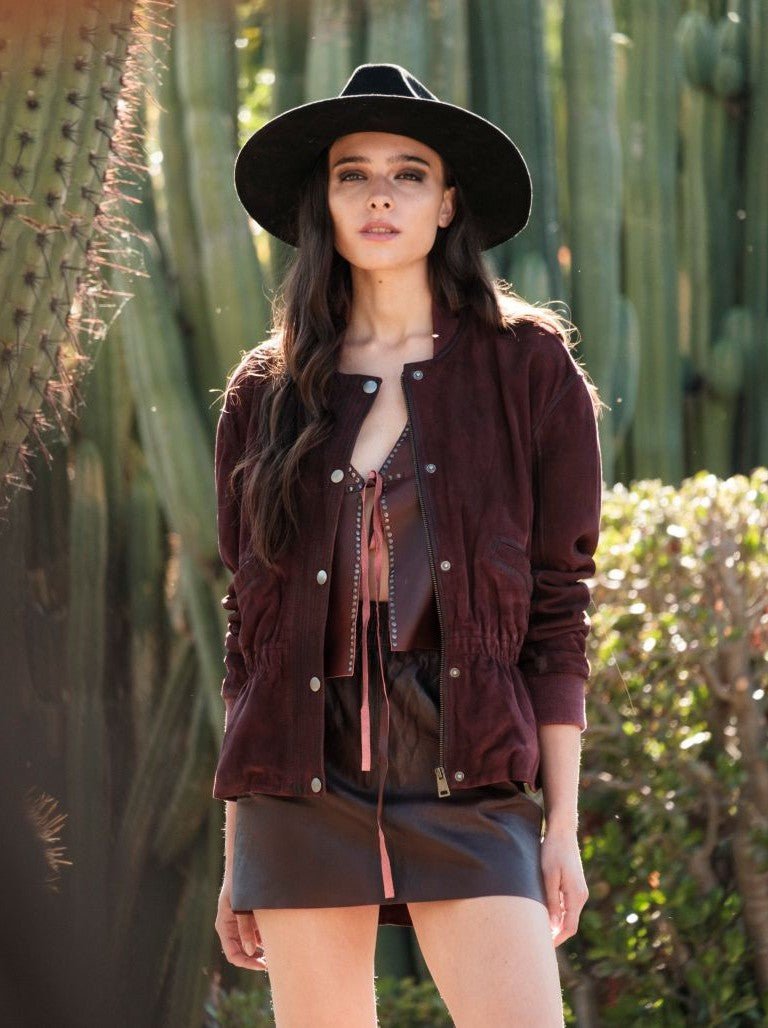 Chaqueta Gamuza Magic Burdeo - Bor spa