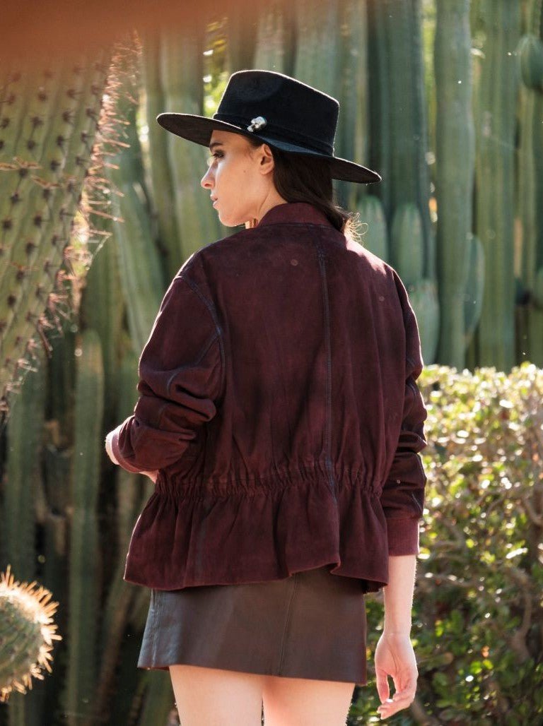 Chaqueta Gamuza Magic Burdeo - Bor spa