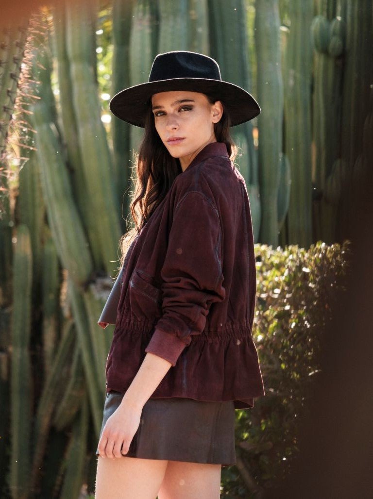 Chaqueta Gamuza Magic Burdeo - Bor spa