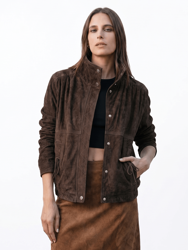 Chaqueta Gamuza Stone Chocolate - Bor spa