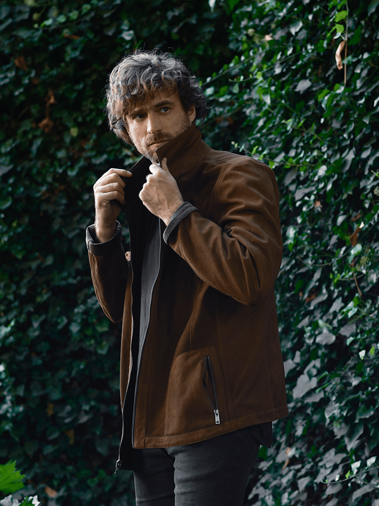 Chaqueta Terra Reversible de Cuero Café Hombre - Bor spa