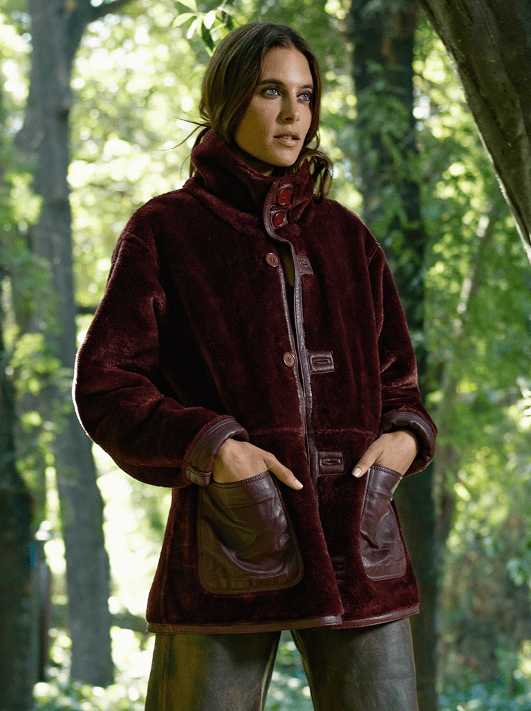 ABRIGO REVERSIBLE NOMAD BURDEO | Abrigo Premium Chile